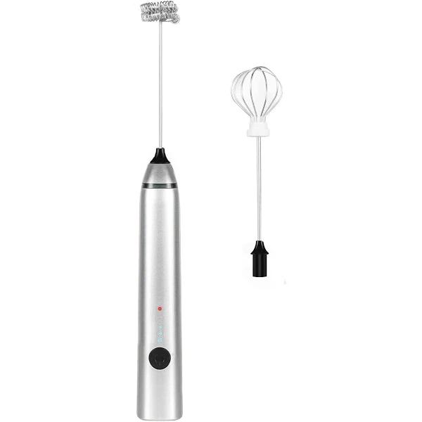 Handheld Coffee Frother Electric Whisk Milk Frother Silver