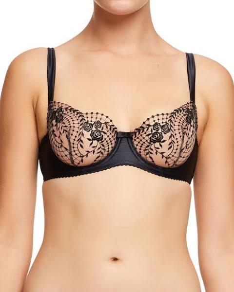 Dita Von Teese Julies Roses Underwire Bra D59019 Black 14 E