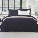 Giselle Quilt Cover Set Classic Black - Queen