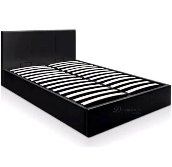 Storie Gas Lift PU Leather Storage Bed Frame/Double/Queen