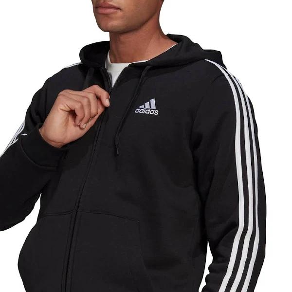 Adidas Men's Essentials Fleece 3-Stripes Full-Zip Hoodie