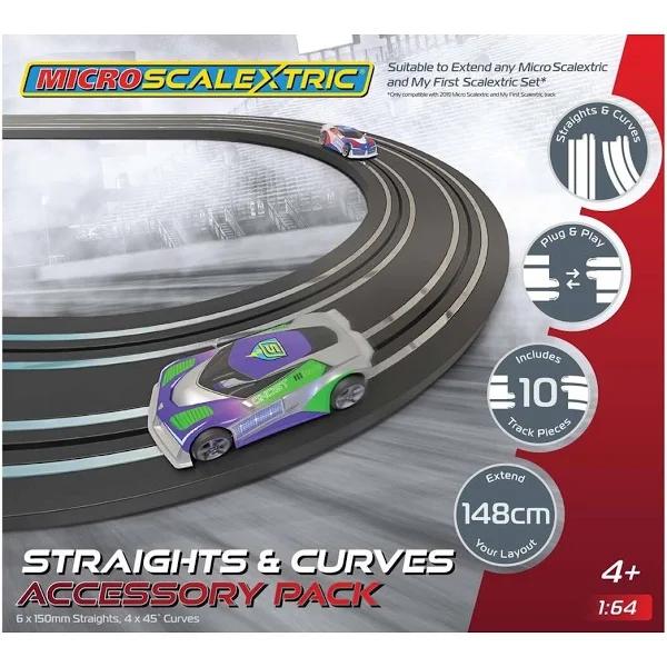 Micro Scalextric Straights & Curves Track Extension Pack