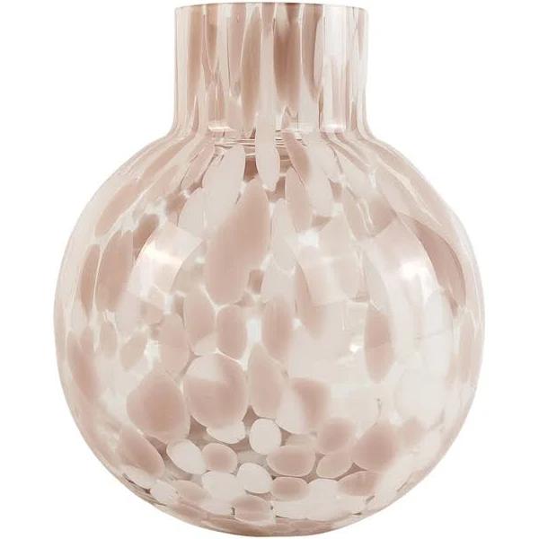 Urban Jaslyn Speckle 17cm Glass Flower Vase Home/Office Decorative White/Lilac