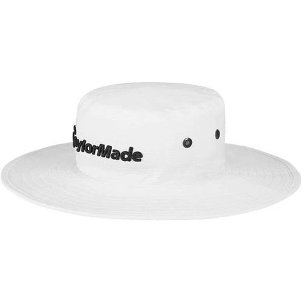 TaylorMade Performance Metal Eyelet Bucket Hat - White - Size: S/M