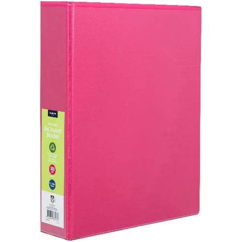 J.Burrows Recycled Insert Binder A4 3 D-ring 38mm Pink