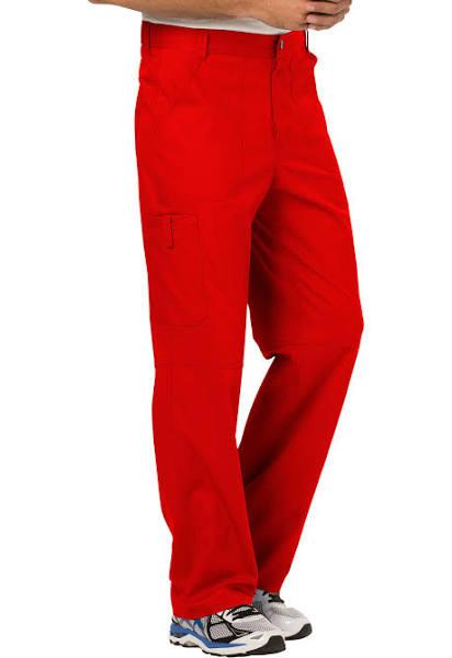 Cherokee Workwear Revolution Men's Cargo Scrub Pants - L - Red