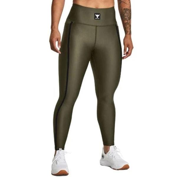 Under Armour Womens High Rise Project Rock All Train HeatGear Ankle Tights - Green