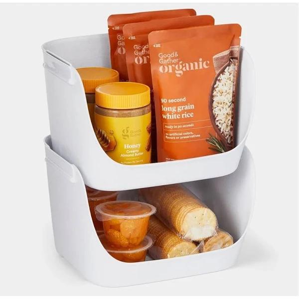 YouCopia Shelfbin Stacking Pantry Bins 2 Pieces Kitchen Pantry Organiser