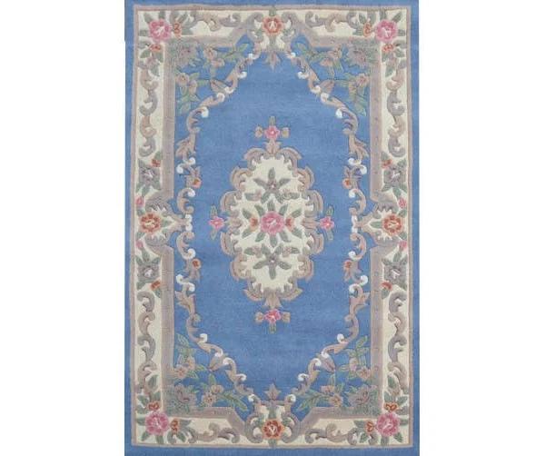 Hand Carved Wool Rug - Avalon - Blue - 150x240cm