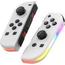 Costec RGB Led Joy Con Controller For Nintendo Switch Replacement For Nintendo Switch Controller, Compatible With Switch, Wireless Left and Right