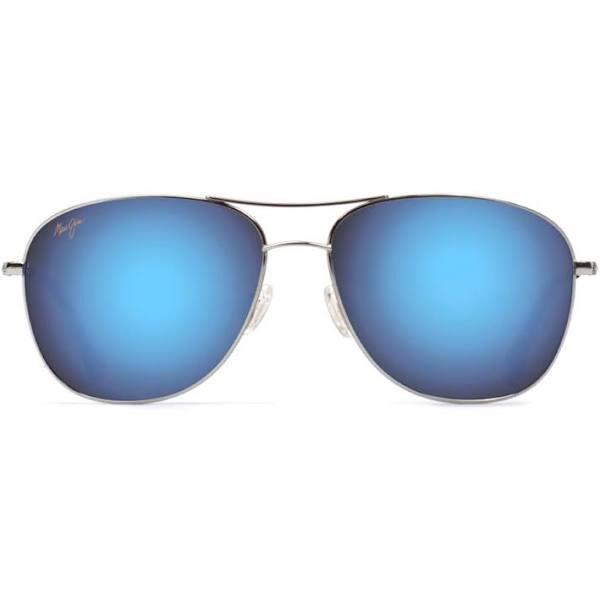 Maui Jim Cliff House B247-17 Silver Aviator Sunglasses