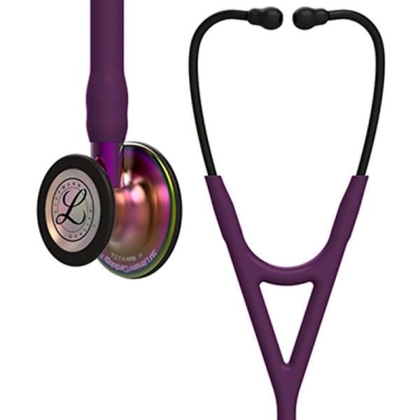 Littmann Cardiology IV Stethoscope Plum Tube - Rainbow Chestpiece Violet Stem & Black Earpiece