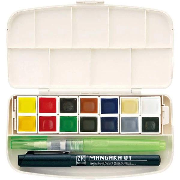 Kuretake Gansai Tambi Portable 14 Colors Set