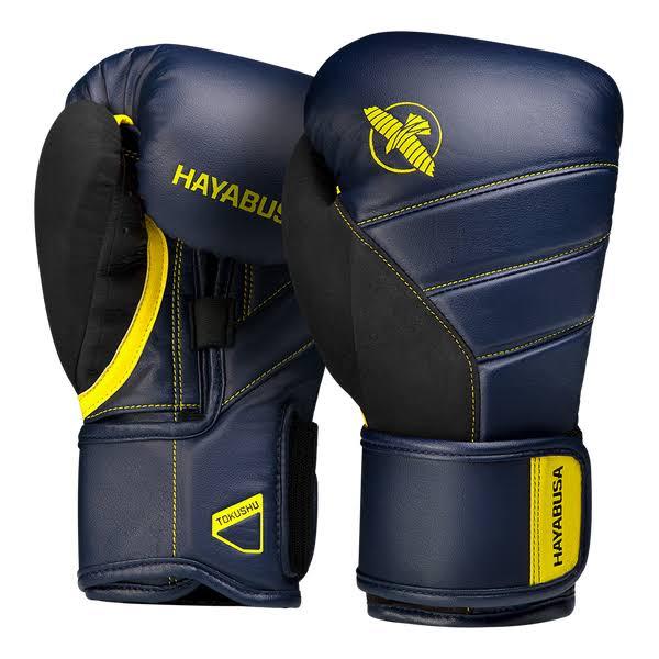 Hayabusa T3 Boxing Gloves Navy/Yellow / 10oz