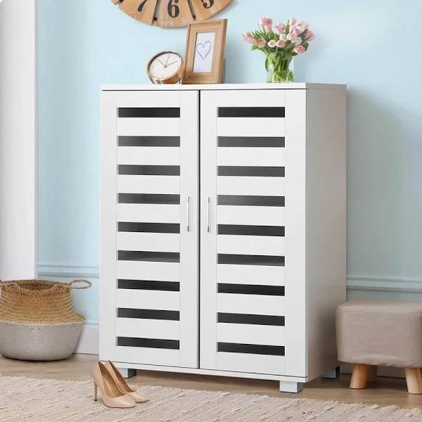 ALFORDSON Shoe Cabinet Storage 21 Pairs - White