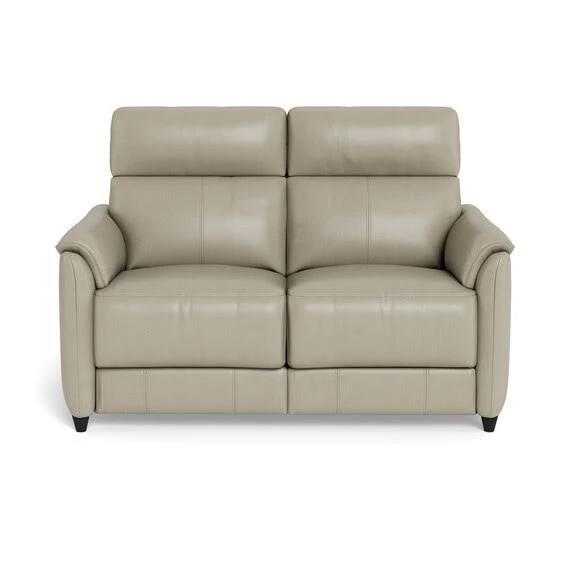 Dexter Leather Electric Recliner Sofa Feather Grey by Freedom