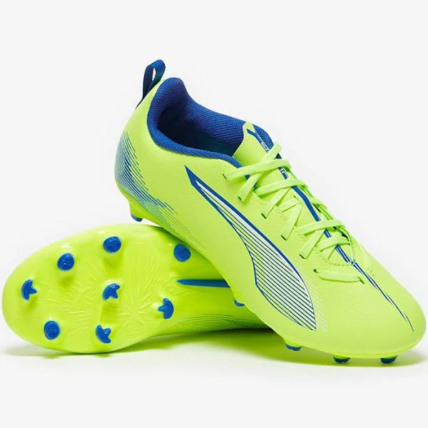 Puma Ultra 5 Play FG/AG Jr Football Boots Fizzy Apple/White/Bluemazing / 5.5