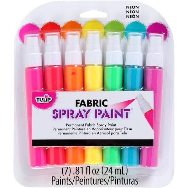 Tulip Fabric Spray Paint Mini Pack .81oz 7/Pkg Neon