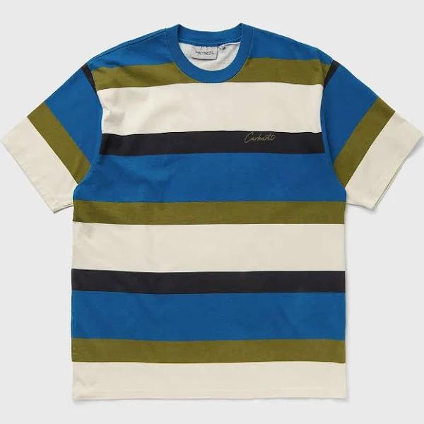 Carhartt WIP Crouser Striped T-Shirt in Blue