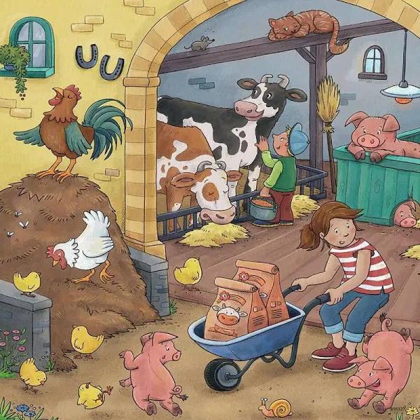 Ravensburger - On The Farm Puzzle 3x49pc