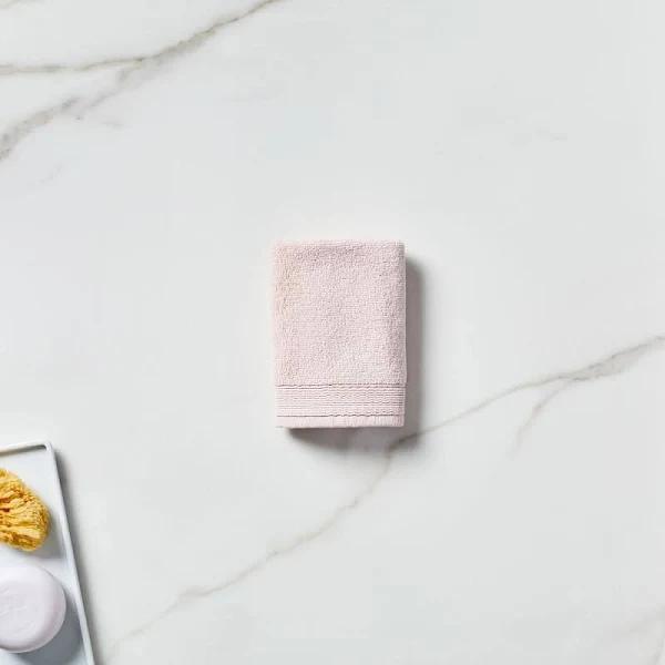 Organic Luxury Fibrosoft Towel, Washcloth, Pink Blush