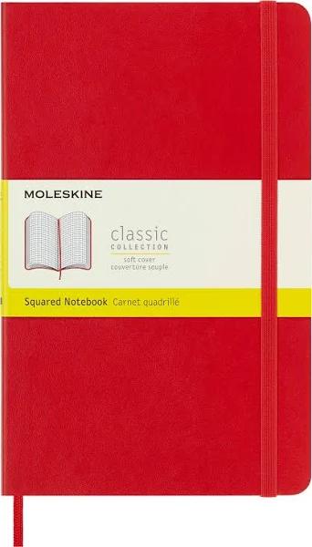 Moleskine - Classic Soft Cover Notebook - Large Scarlet Red / Grid