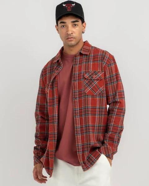 Rip Curl Mens Griffin Flannel Shirt Red / XL