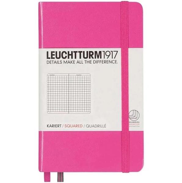 Leuchtturm1917 Hardcover Notebook Pocket Pink Squared