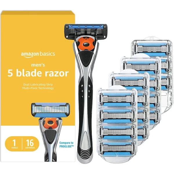 Solimo 5-Blade MotionSphere Razor for Men with Dual Lubrication and Pr