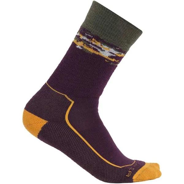 Icebreaker Merino Hike+ Medium Crew Sedimentary Socks - Man - Nightshade/solar/loden - Size L