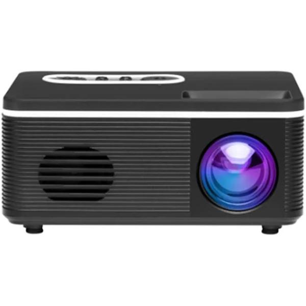 Mini Portable Entertainment LED Projector Home Multi-function Interface HD Projector Supports 1080P-Black