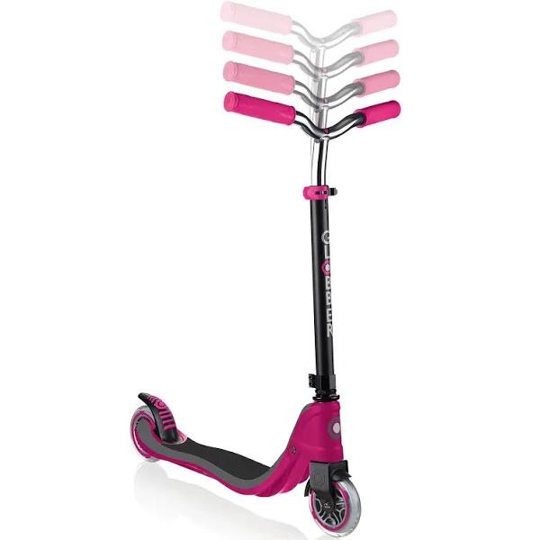 Globber Flow 125 Lights Scooter - Ruby Grey