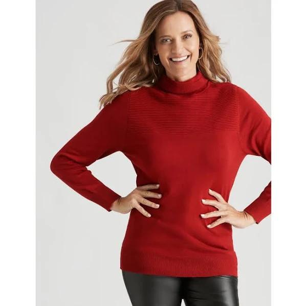 Millers Long Sleeve Roll Neck Jumper - Womens - Red