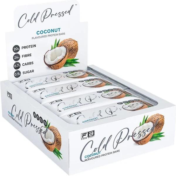 Fibre Boost Cold Pressed Protein Bar Box of 12 / Coconut