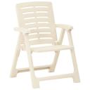 vidaXL - 3 Piece Folding Bistro Set Plastic - White