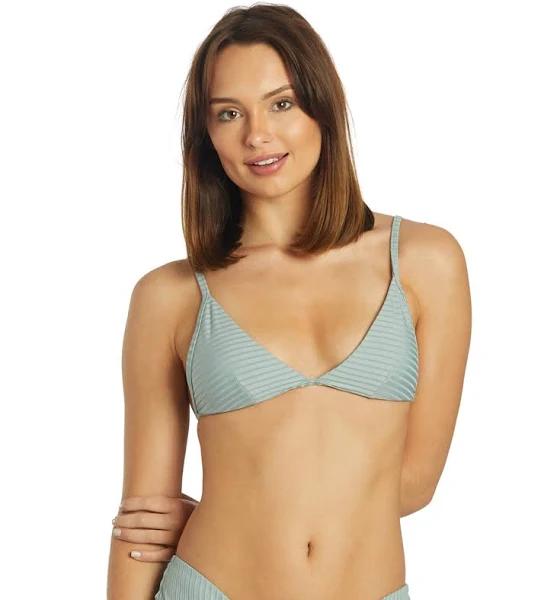 Rip Curl Women's Premium Surf Banded Triangle Bikini Top - Slate - Swimoutlet.com