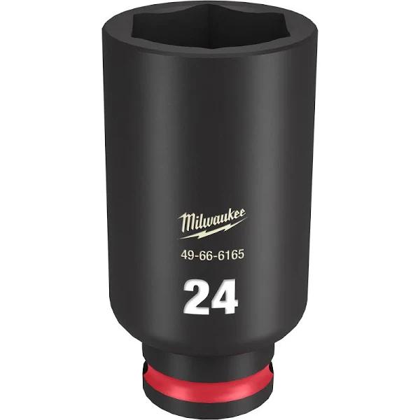 Milwaukee Shockwave 3/8" Drive 24mm Deep 6 Point Impact Socket 49666165 by Autoelec