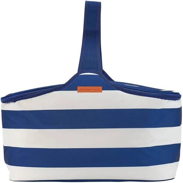 Picnic Cooler Bag - Navy Stripe - Annabel Trends