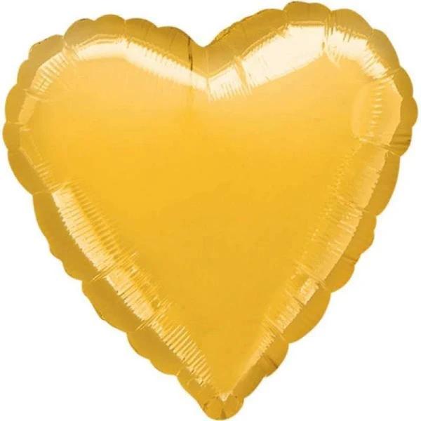 Gold Foil Heart Balloon