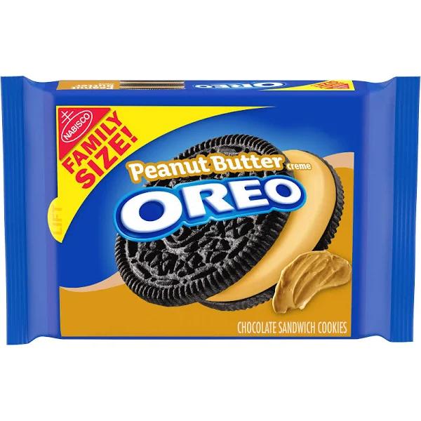 Oreo Peanut Butter Creme Chocolate Sandwich Cookies Family Size 17oz