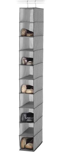 Whitmor Hanging Shoe Shelves - Crosshatch Gray 10 Shelf