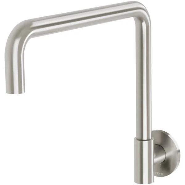 Phoenix Vivid Slimline Plus Wall Sink Outlet 240mm Squareline - Brushed Nickel