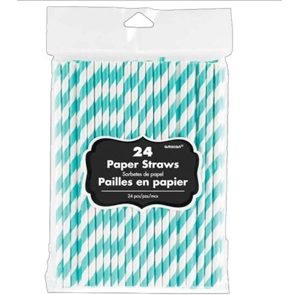 Paper Straws - Robins Egg Blue