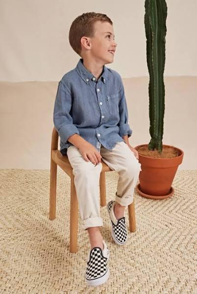 Kids Hampton Linen Shirt Harbour Blue / 4