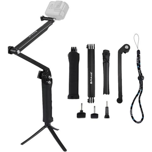 3-way Grip Foldable Selfie Stick W/ Built-in Tripod For Dji Osmo Gopro