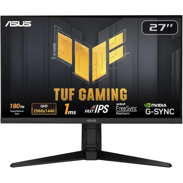 Asus VG27AQL3A 27" TUF Gaming Monitor, QHD(2560x1440), 180Hz, Fast IPS, ELMB Sync, 1ms (GTG), FreeSync Premium , G-Sync Compatible