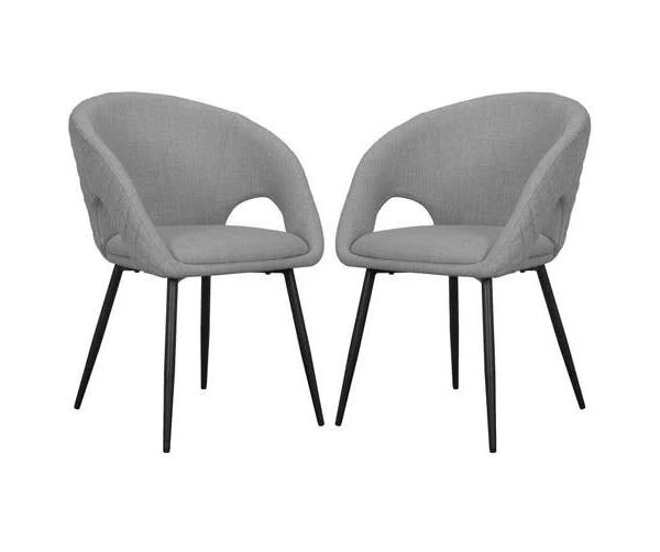 Jazlyn Linen Dining Chair (Set of 2) - Grey