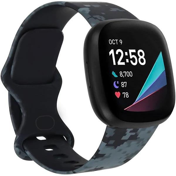 Fitbit Versa 3 Sense Smartwatch Soft Silicone Band Rock Grey