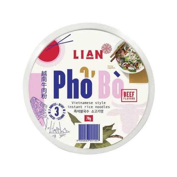 Lian Vietnamese Pho Rice Noodle Beef 70g