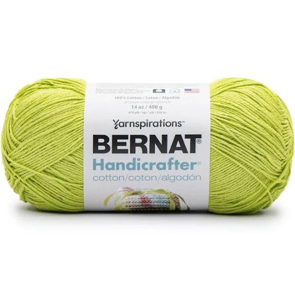 Bernat Handicrafter Cotton Yarn - Solids - Hot Green